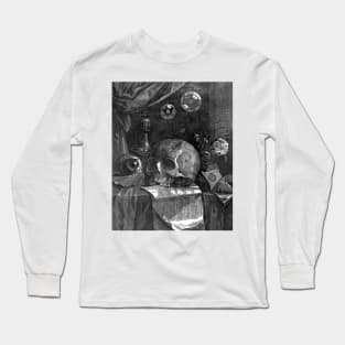 A skull resting on sheet music - Jo. Franciscus Mutilana Long Sleeve T-Shirt